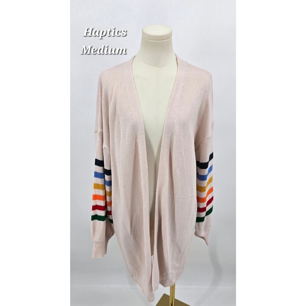 Haptics‎ by Holly Harper Striped Open Front Cardigan